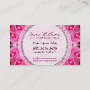Pink Energy New Age Carte de visite holistique
