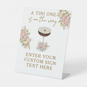 Pink Espresso Martini Baby Shower individuelle Bes Sockelschild