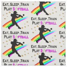 PINK ESSEN, SCHLAFEN, TRAIN, SPIELEN SOFTBALLDESIG
