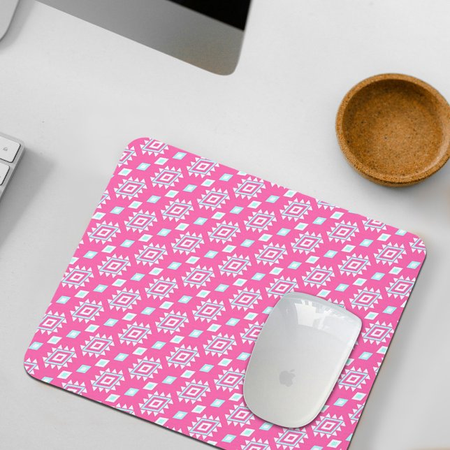 Pink Ethnic Pattern Mouse Pad Mousepad (Von Creator hochgeladen)