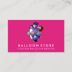 Pink Event Plan Party Dekoration Glitzer Balloons Visitenkarte