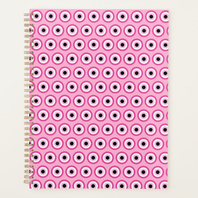 Pink Evil Eye Planer (Vorderseite)