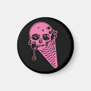 Pink Evil Ice Creme Cone Magnet