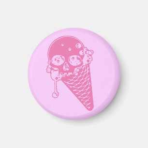 Pink Evil Ice Creme Cone Magnet