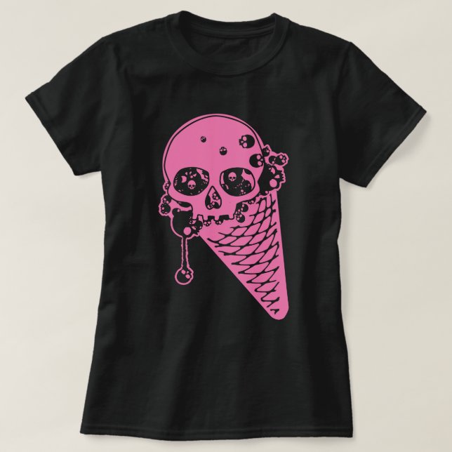 Pink Evil Ice Creme Cone T - Shirt (Design vorne)