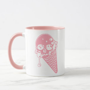 Pink Evil Ice Creme Cone Tasse
