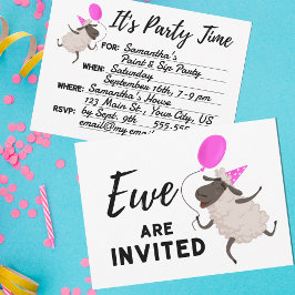 Pink Ewe Seid Eingeladen Party Für Jeden Anlass Einladung