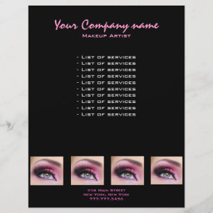 Pink Eyeshadow Long Lashes Wimpern Wimpernschlag W Flyer