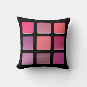 Pink Eyeshadow Makeup Pallete Throw Kissen