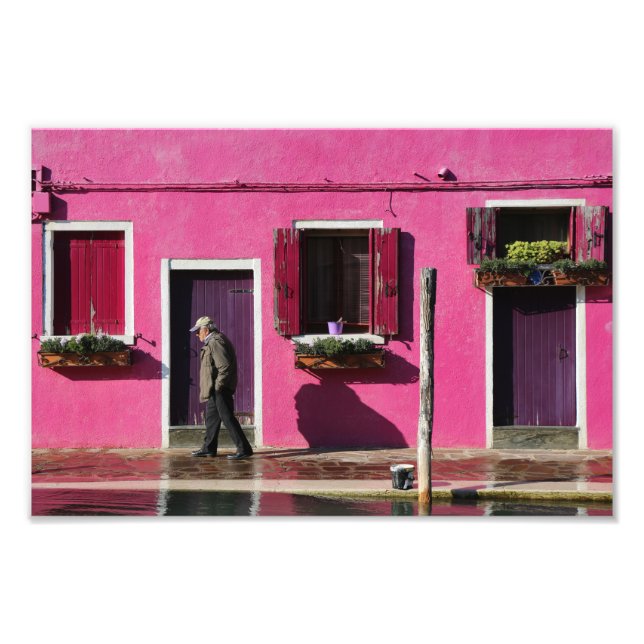 Pink Facade, Burano-Inseln Fotodruck (Vorne)