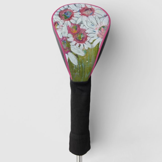Pink Faces by Lydias Art Sangria Golf Headcover (Vorderseite)