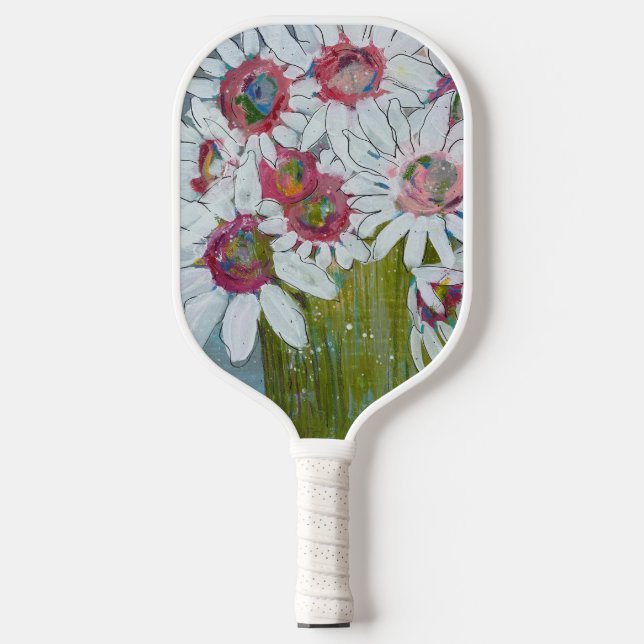 Pink Faces by Lydias Art Sangria Pickleball Schläger (Vorderseite)
