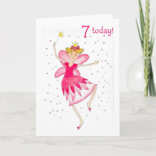 Pink Fairy 7e carte d'anniversaire