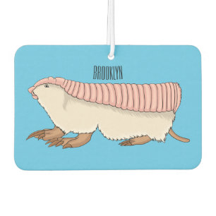 Pink fairy armadillo cartoon illustration autolufterfrischer