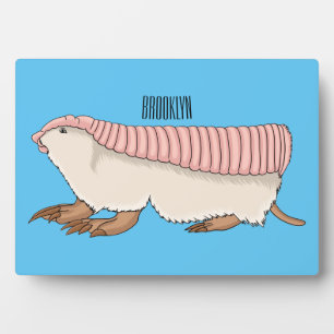 Pink fairy armadillo cartoon illustration fotoplatte