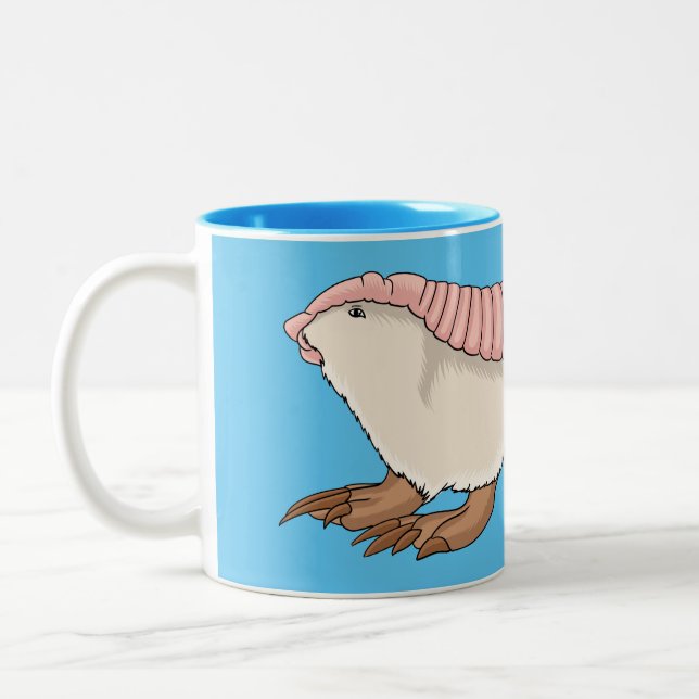 Pink fairy armadillo cartoon illustration zweifarbige tasse (Links)