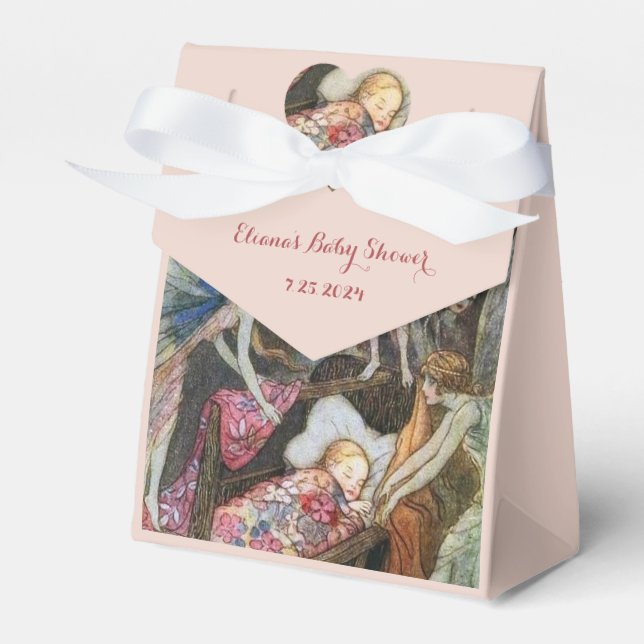Pink Fairy Baby Blessing Baby Dusche Geschenkschachtel (Vorderseite)