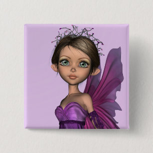 Pink Fairy Button