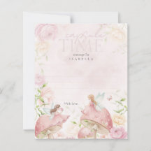 Pink Fairy Mushroom Floral Birthday Time Capsule