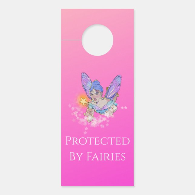 Pink Fairy Protection Door Hanger Türanhänger (Vorderseite)