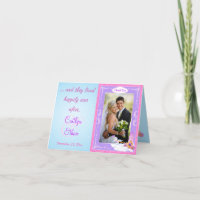 Pink Fairy Tale Foto Vielen Dank Hinweis Karte 2