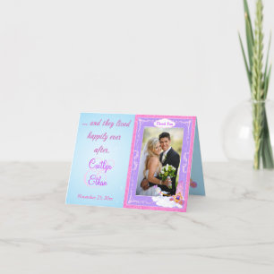 Pink Fairy Tale Photo Merci Note Card 2