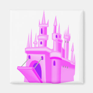 Pink Fairytale Hochzeitsburg Magnet