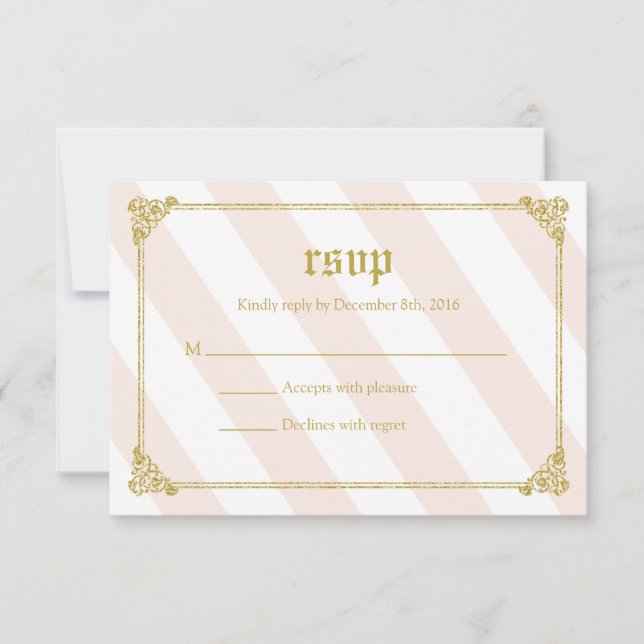 Pink Fairytale Princess Baby shower carte RSVP (Devant)