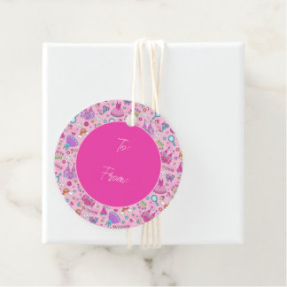 Pink Fairytale Princess Party Geschenkanhänger