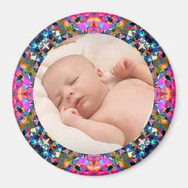 Pink Fall Frame Baby Grandelmatte Foto Magnet