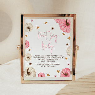 Pink Fall Kleiner Kürbis Sage Baby nicht Poster