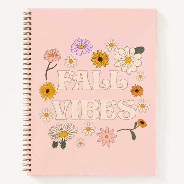 Pink Fall Vibes Notizbuch (Vorderseite)