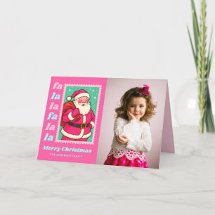 Pink Fan La Santa Weihnachten Briefmarke Foto