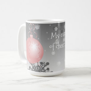 Pink Fancy de Noël Ornement café Mug
