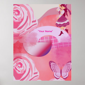 Pink Fantasy Ästhetik Dreamscape Poster