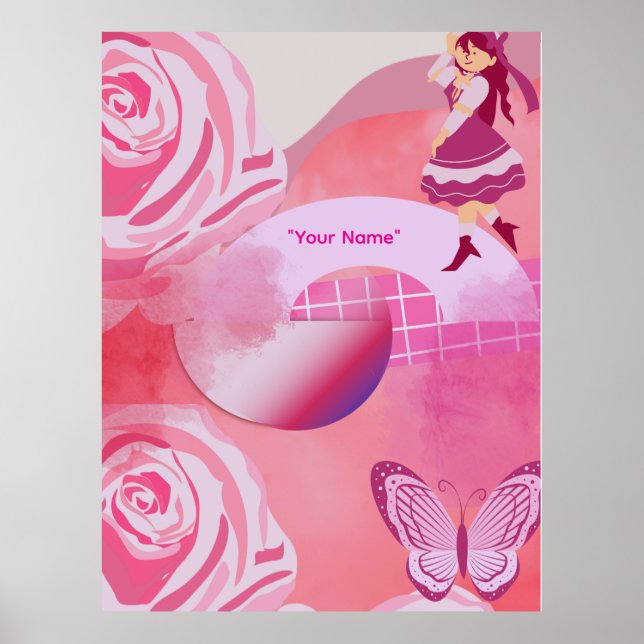 Pink Fantasy Ästhetik Dreamscape Poster (Vorne)
