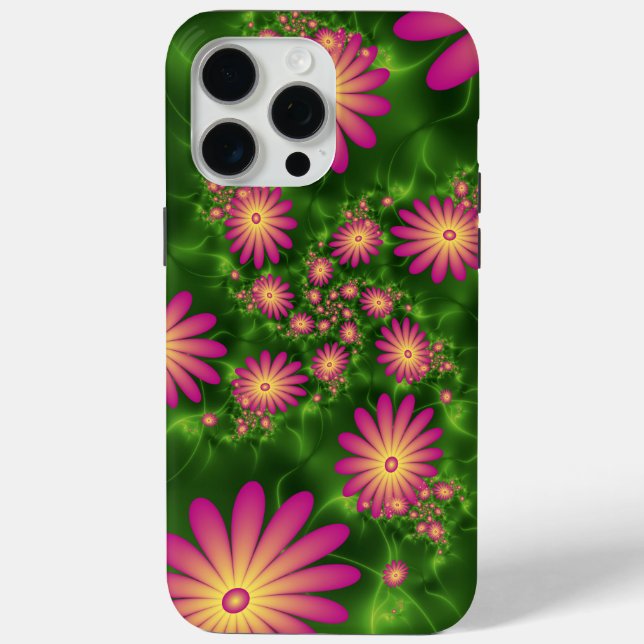 Pink Fantasy Blume Moderne Abstrakte Fraktal Kunst Case-Mate iPhone Hülle (Rückseite)