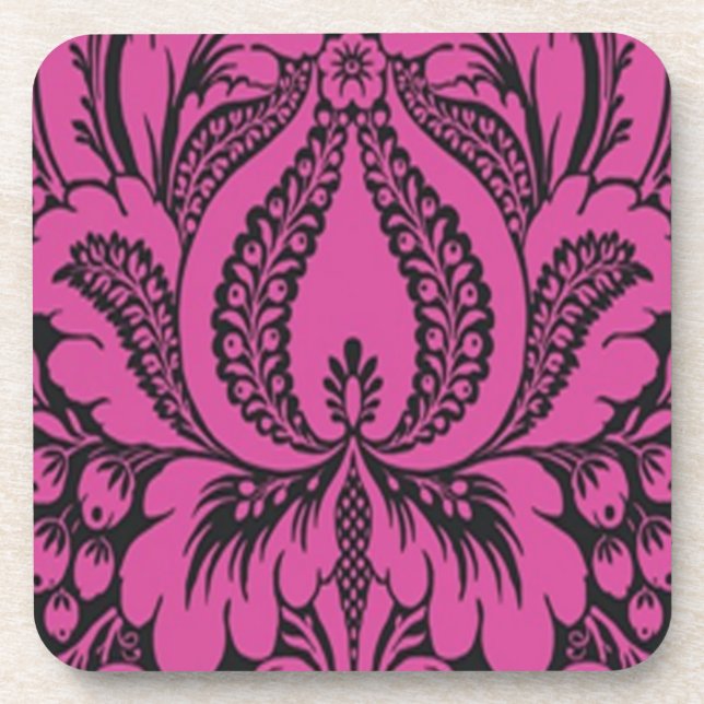 Pink Fantasy Floral Untersetzer (Vorderseite)