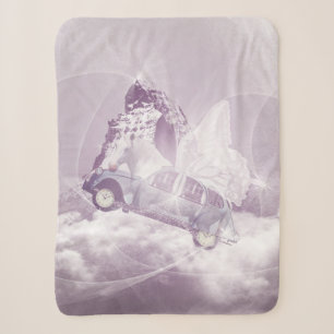 Pink Fantasy Flying Horse Butterfly Fairy Flügel Sherpadecke