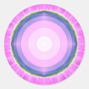 Pink Fantasy ~ Fraktale Runder Aufkleber