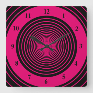 Pink Fantasy - Fügen Sie Ihre Lieblingsfarben hinz Quadratische Wanduhr