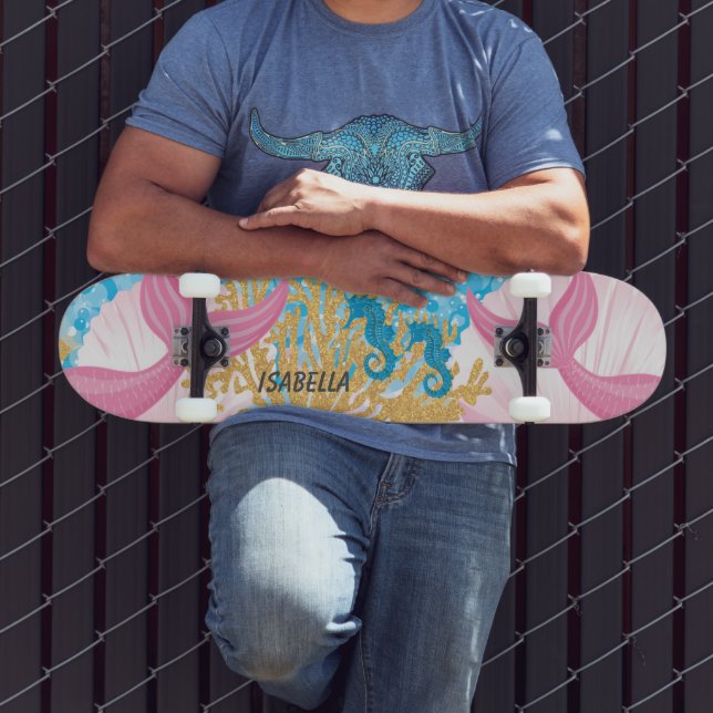 Pink Fantasy Mermaid Life Skateboard (Außenbereich 3)