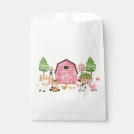 Pink Farm Animals Baby Dusche Geschenktütchen