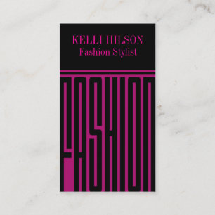 Pink Fashion Stylist Business Cards Visitenkarte