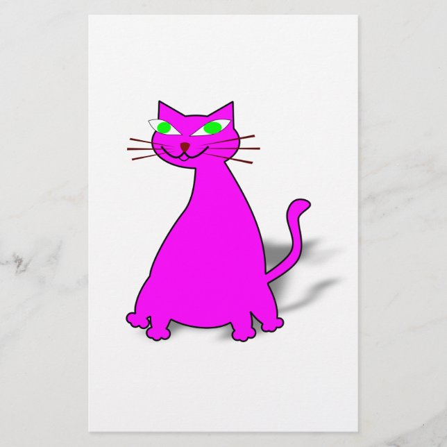 Pink Fat Cat Briefpapier (Vorderseite)