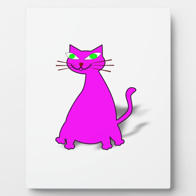 Pink Fat Cat Fotoplatte (Vorderseite)