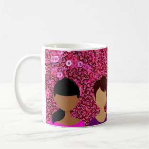 Pink Faux Sequins Amis Café Mug