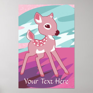 Pink Fawn Poster