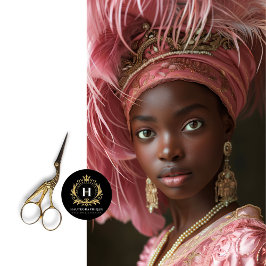 Pink Feather Headdress with Verziert Crown Decoupa Seidenpapier