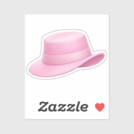 Pink Fedora Emoji - Aufkleber